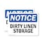 Signmission Dirty Linen Storage, 10 in W x Rectangle, Plastic OS-2PACK-NS-P-710-L-11031 - alternate 1